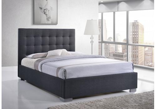 5ft King Size Nevada Grey Fabric Upholstered Bed Frame 1